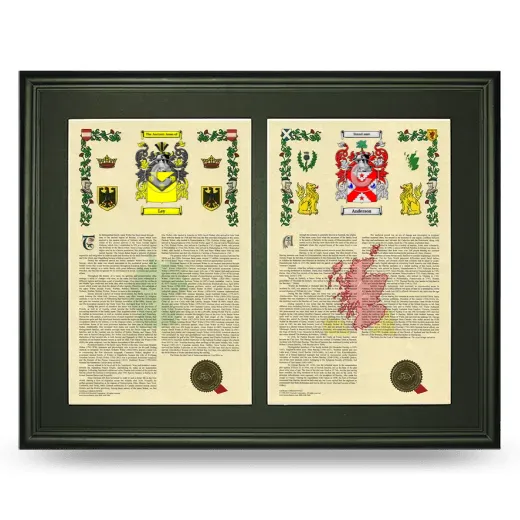 Double Armorial History Framed-Black