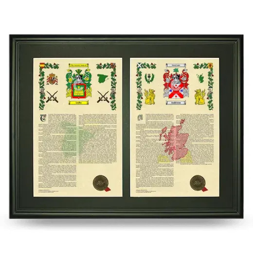 Double Armorial History Framed-Black