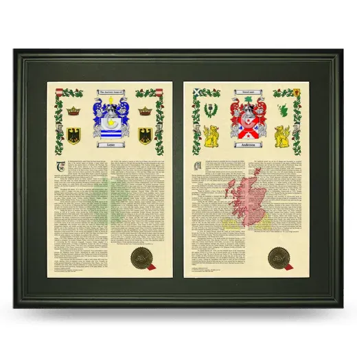 Double Armorial History Framed-Black