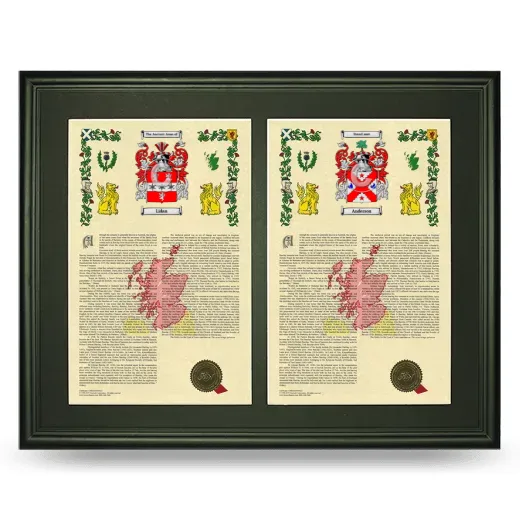 Double Armorial History Framed-Black