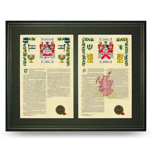 Double Armorial History Framed-Black