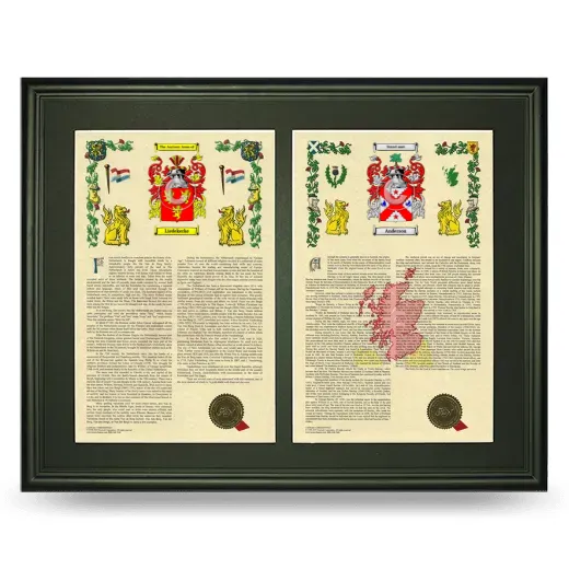 Double Armorial History Framed-Black