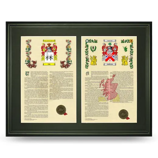 Double Armorial History Framed-Black