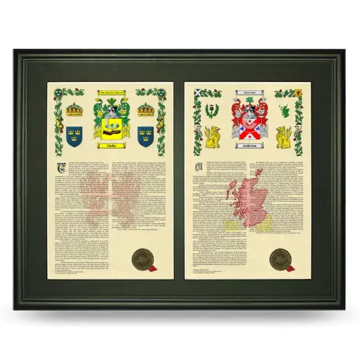 Double Armorial History Framed-Black