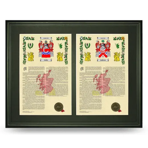 Double Armorial History Framed-Black