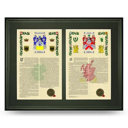 Double Armorial History Framed-Black