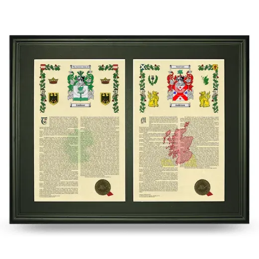 Double Armorial History Framed-Black
