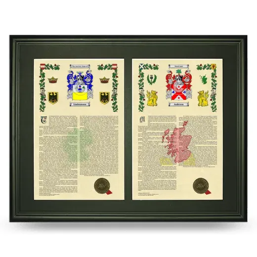 Double Armorial History Framed-Black