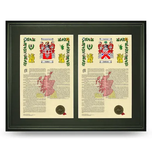 Double Armorial History Framed-Black