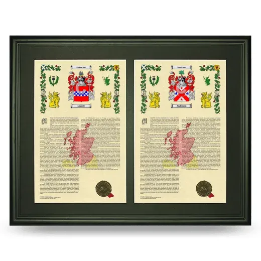 Double Armorial History Framed-Black