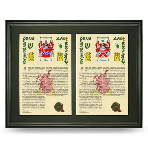 Double Armorial History Framed-Black