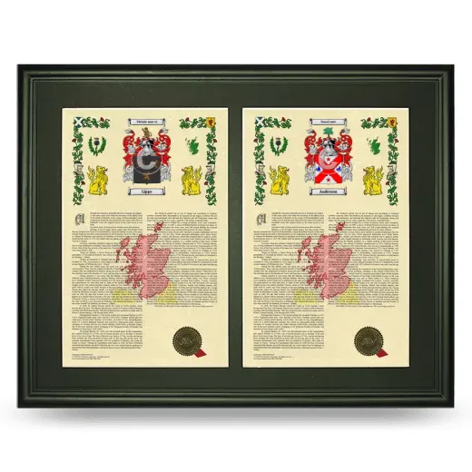 Double Armorial History Framed-Black