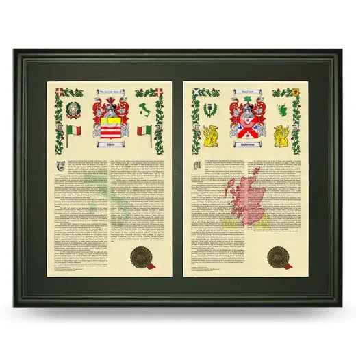 Double Armorial History Framed-Black