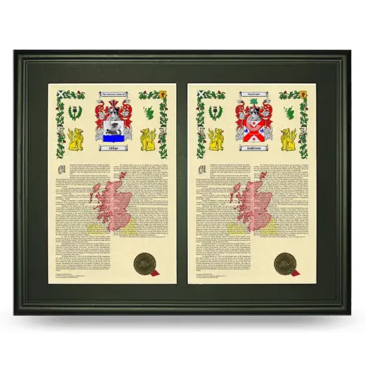 Double Armorial History Framed-Black