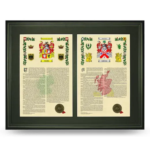 Double Armorial History Framed-Black