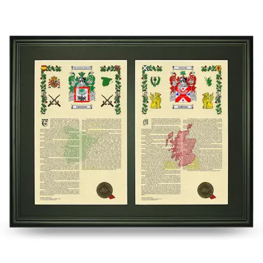 Double Armorial History Framed-Black