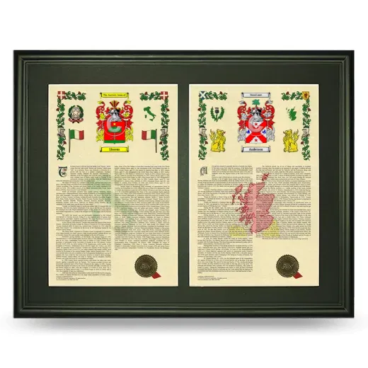 Double Armorial History Framed-Black