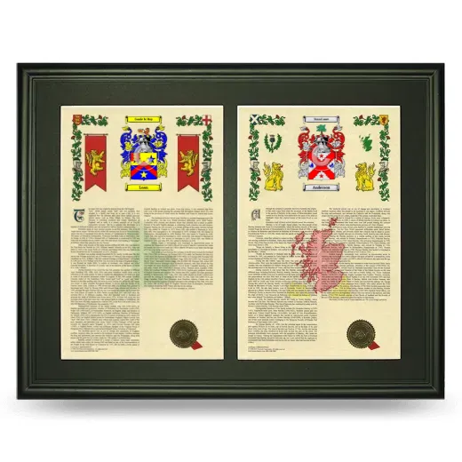 Double Armorial History Framed-Black
