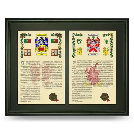 Double Armorial History Framed-Black
