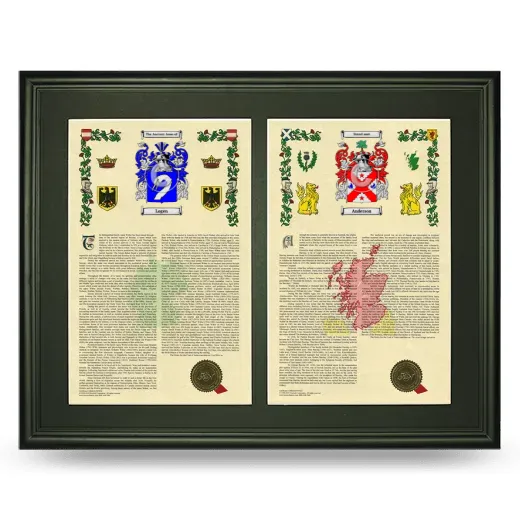 Double Armorial History Framed-Black