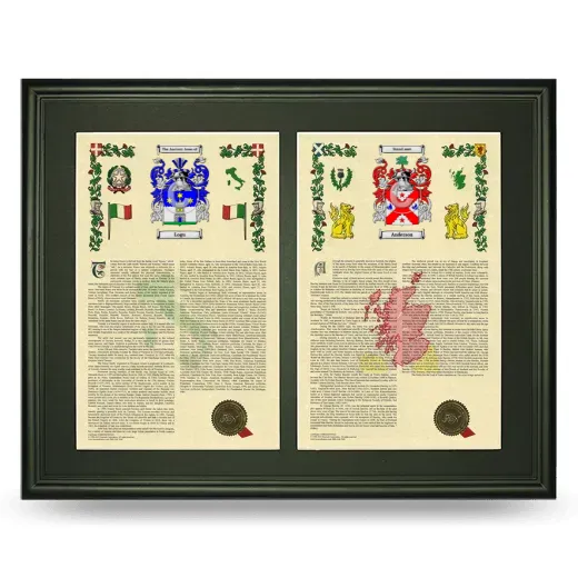 Double Armorial History Framed-Black