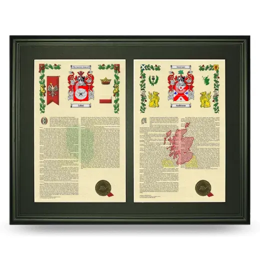 Double Armorial History Framed-Black