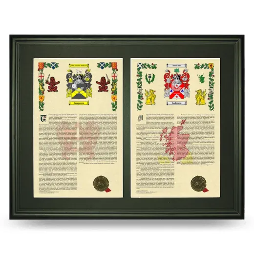 Double Armorial History Framed-Black