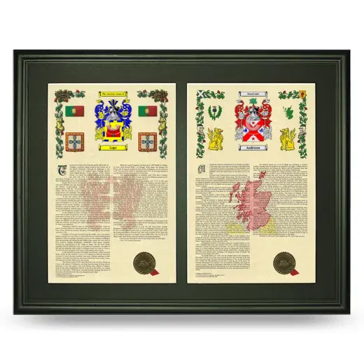 Double Armorial History Framed-Black