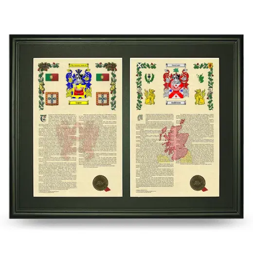 Double Armorial History Framed-Black