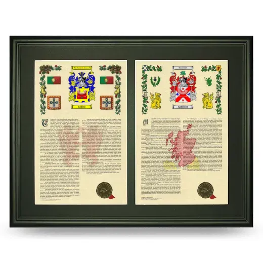Double Armorial History Framed-Black