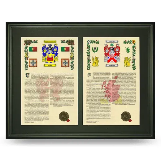 Double Armorial History Framed-Black