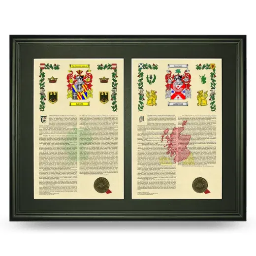 Double Armorial History Framed-Black