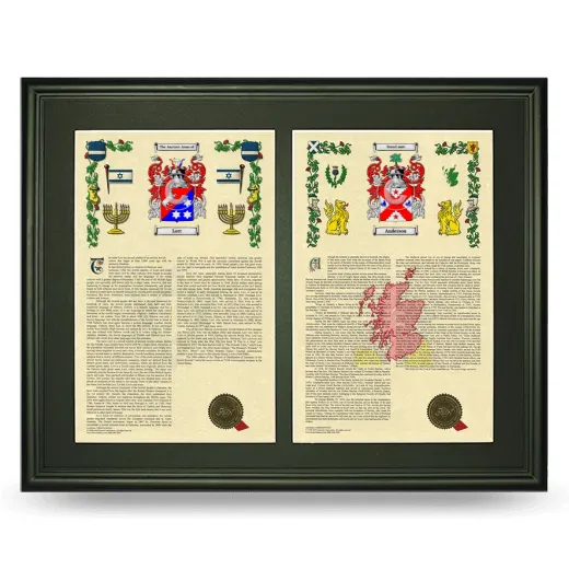 Double Armorial History Framed-Black