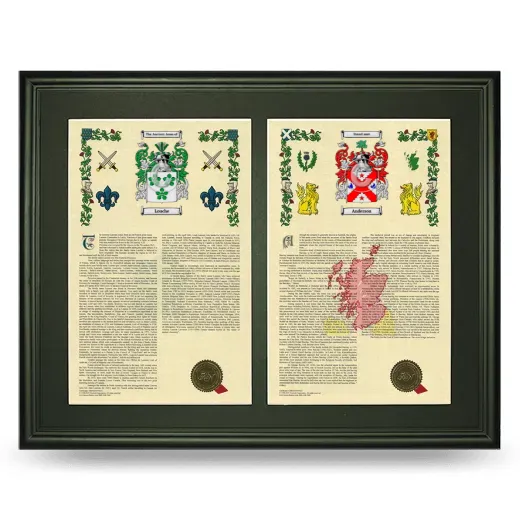 Double Armorial History Framed-Black