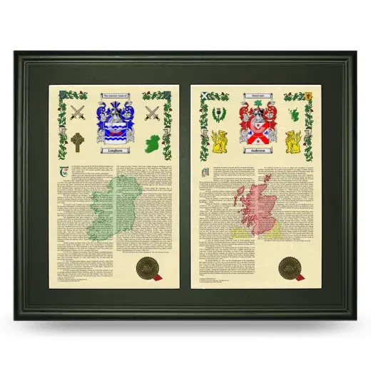 Double Armorial History Framed-Black
