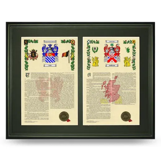 Double Armorial History Framed-Black