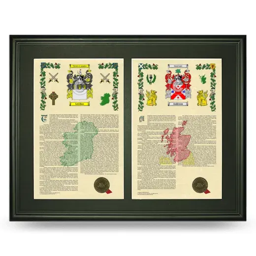 Double Armorial History Framed-Black