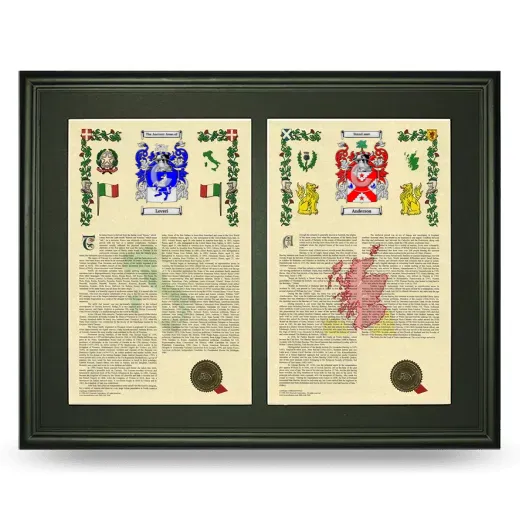 Double Armorial History Framed-Black