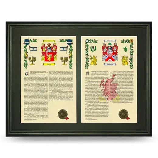 Double Armorial History Framed-Black