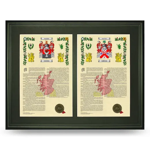 Double Armorial History Framed-Black