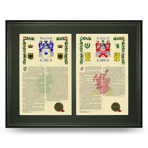Double Armorial History Framed-Black