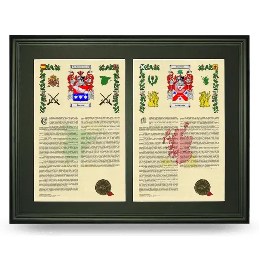 Double Armorial History Framed-Black