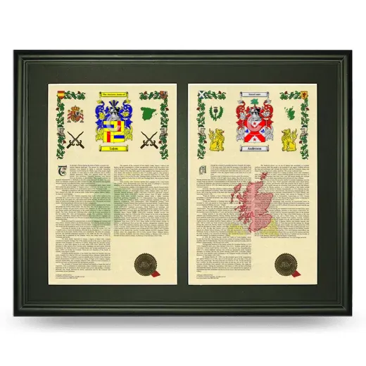 Double Armorial History Framed-Black