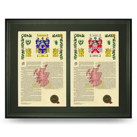 Double Armorial History Framed-Black