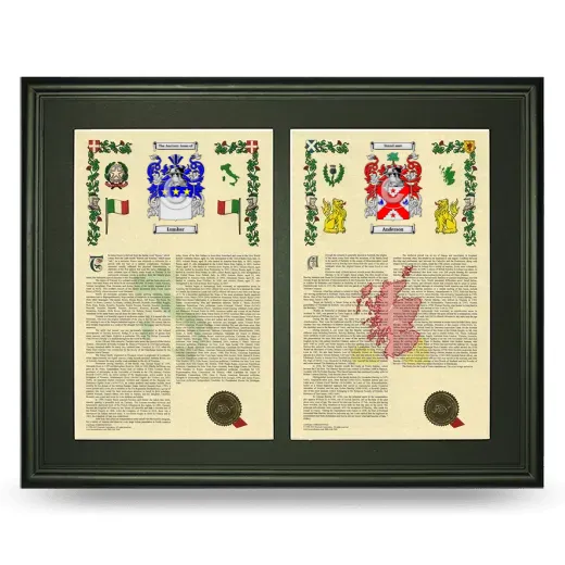 Double Armorial History Framed-Black