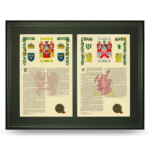 Double Armorial History Framed-Black