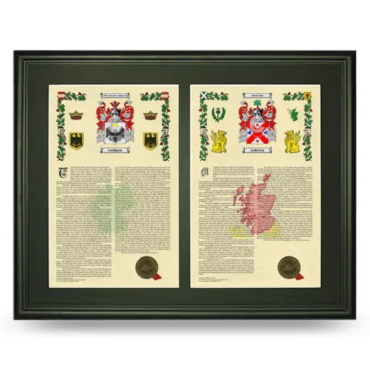 Double Armorial History Framed-Black