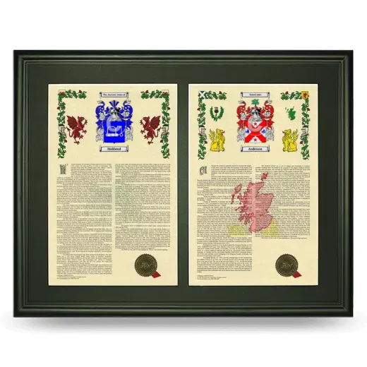 Double Armorial History Framed-Black