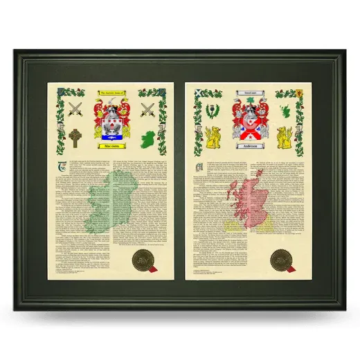 Double Armorial History Framed-Black
