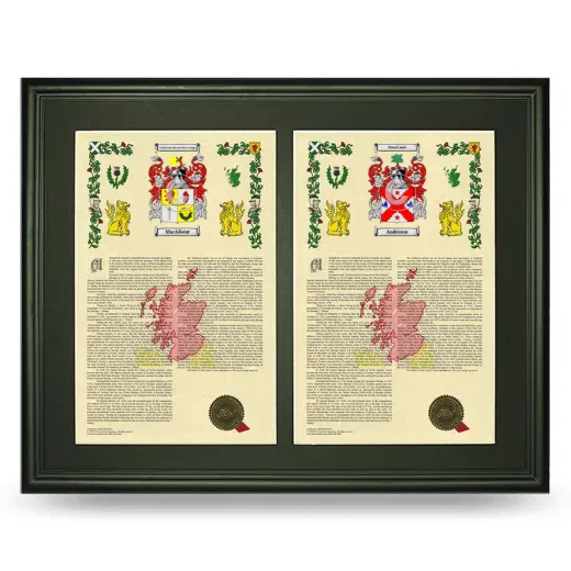 Double Armorial History Framed-Black